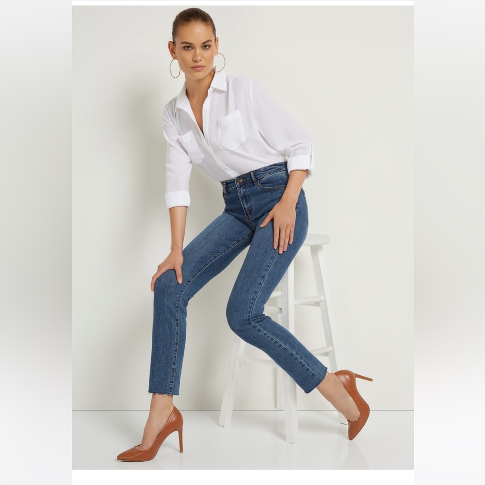 High waist straight leg jeans from New York and Company